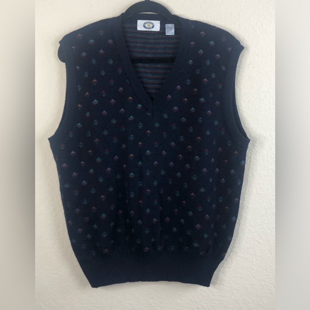 Harbor club men’s vintage wool blend sweater vest size medium